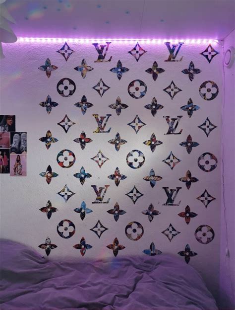 aesthetic louis vuitton bedroom wall